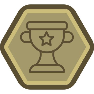 Kupa. Web simgesi basit illüstrasyon