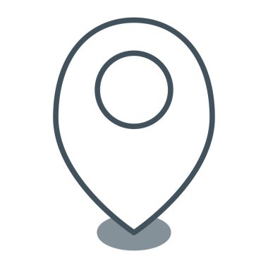 konum pin vektör çizgisi renk simgesi