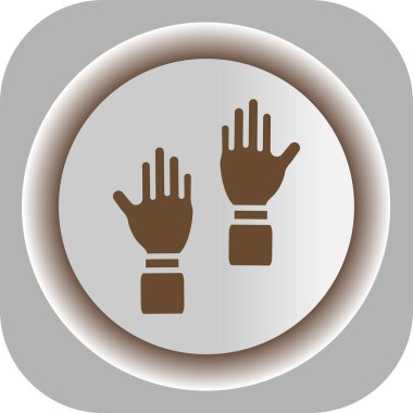 Vektör simgesine dokunmak için eşsiz eller