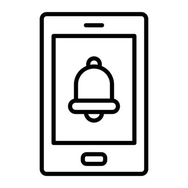 Hareket eden telefon simgesi, anahat stili