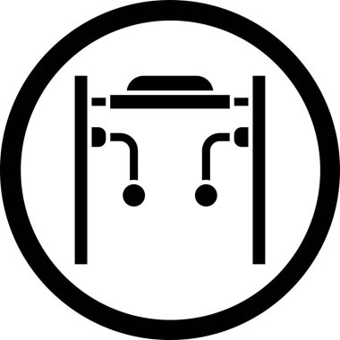 Bir spor salonu simgesinin vektör çizimi