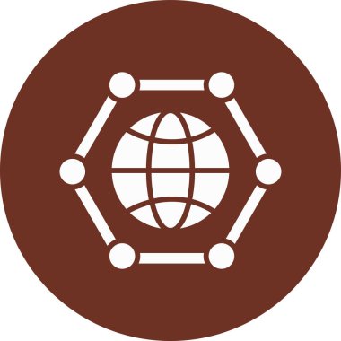 Küre. Web simgesi vektör illüstrasyonu