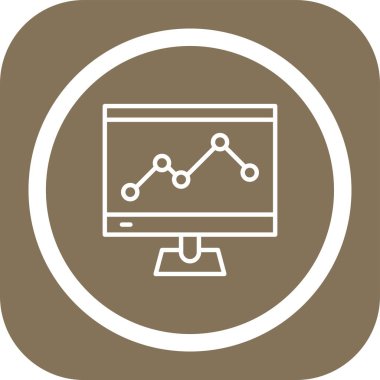 Analizler. Web simgesi basit illüstrasyon