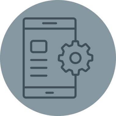 akıllı telefon ayarları simge vektör illüstrasyonu