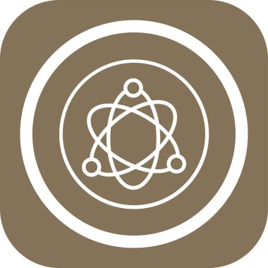 atom simgesi, vektör illüstrasyonu, düz tasarım