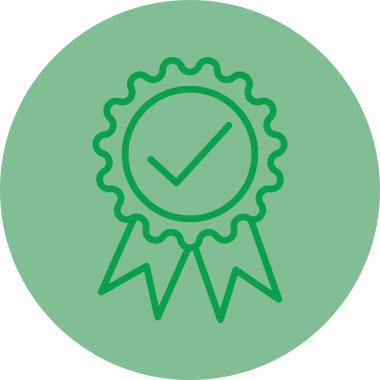 Yeşil ödül simgesinin vektör illüstrasyonu