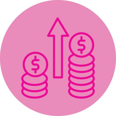 Dolar. Web simgesi basit illüstrasyon