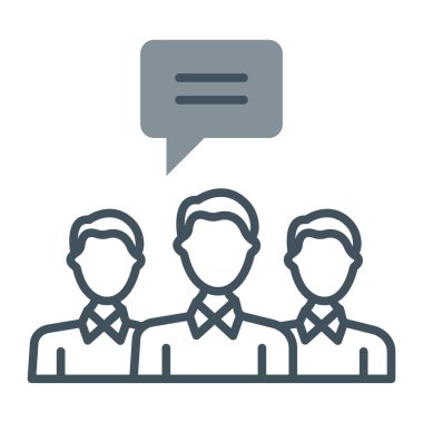 iş takımı simgesi, satır vektör tasarımı