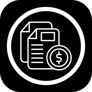 Para simgesinin vektör illüstrasyonu