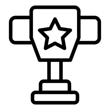 Ödül kupa taslak vektörü. Kazanan kupa