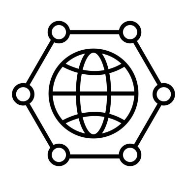 Küresel simge vektör illüstrasyonu