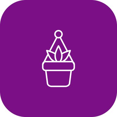 Asılı Ot bitkisi simgesi, vektör illüstrasyonu