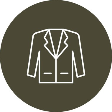 Kravat takan bir adamın ceketinin vektör simgesi