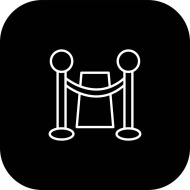 Sandalye simgesi soyut bir grupta izole edildi