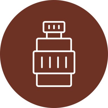 Modern b 'nin vektör illüstrasyonu şişe simgesinden yoksun