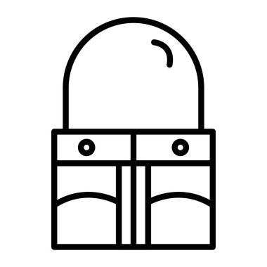 Noel hediyesi ikonu. Beyaz arkaplanda izole edilmiş ağ için vektör ikonlarının özet çizimi