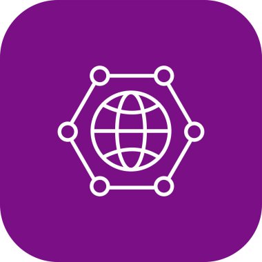 Küresel simge vektör illüstrasyonu