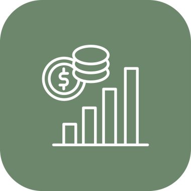 Doları vektör satırı simgesi