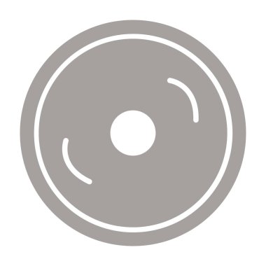 disk vektörü ince çizgi simgesi