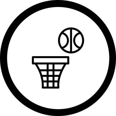 Basketbol ikonu vektör illüstrasyonu