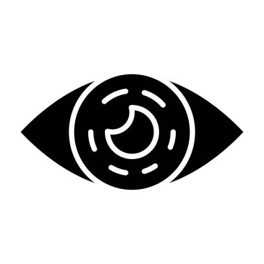 göz glyph düz simgesi