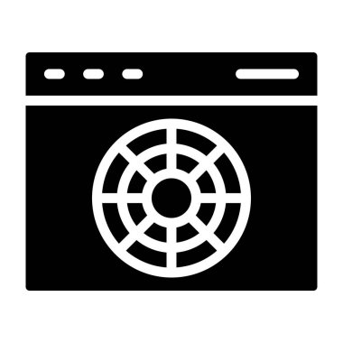 Çamaşır makinesi sembolü vektörü. Çamaşır makinesi işareti. izole edilmiş çizgi simgesi siyah illüstrasyon