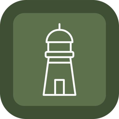 deniz feneri ikonu vektör illüstrasyonu