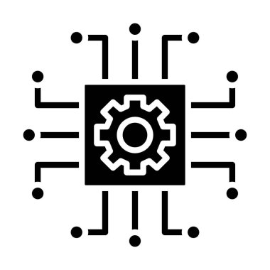 Devre kartı simgesi. vektör illüstrasyonu