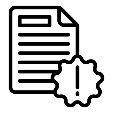 Belge. Web simgesi basit illüstrasyon