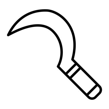 Kürek ikonu. İnce çizgi tasarımı. vektör illüstrasyonu.