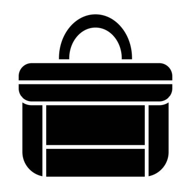 Valiz ikonu, vektör illüstrasyonu