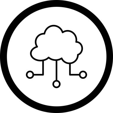 Modern bulut simgesinin vektör illüstrasyonu