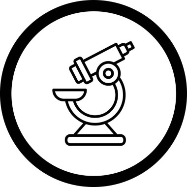 Mikroskop simgesinin vektör çizimi