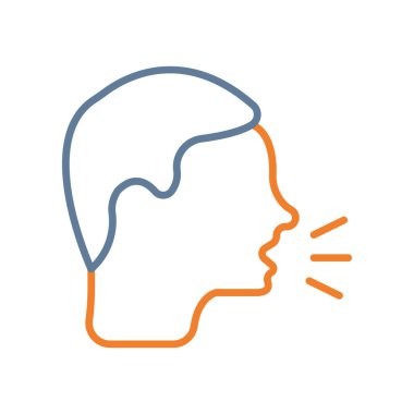 Konuşma baloncuğu olan insan başı