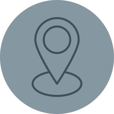 konum simgesi soyut arkaplan grubunda izole