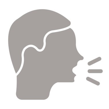 Konuşma baloncukları olan kadın. Ana hatlarıyla kadın ve ağız