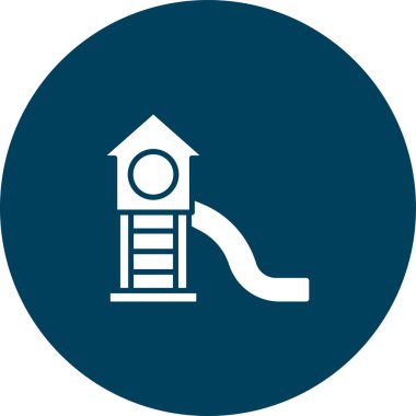 Oyun parkı. Web simgesi basit illüstrasyon