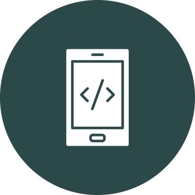 Web mobil geliştirme simgesi, geliştirmenin vektör illüstrasyonu