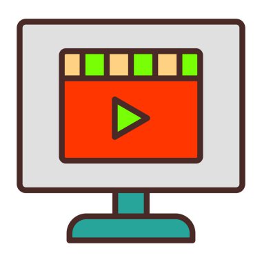 video oynatıcı simge vektör illüstrasyon tasarımı