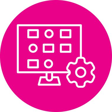 seo modern simgesinin vektör illüstrasyonu