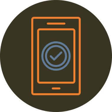 akıllı telefon simgesi soyut arka grupta izole edildi