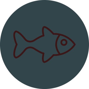 balık simgesi vektör illüstrasyonu