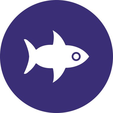 Balık ikonu. vektör illüstrasyonu