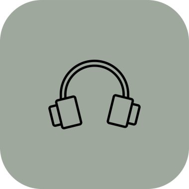 kulaklık simgesi vektör illüstrasyonu