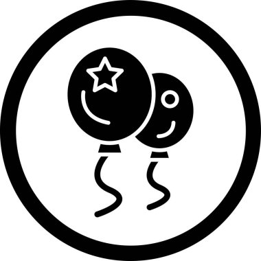 Balon. Web simgesi basit illüstrasyon