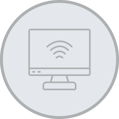 Kablosuz. Web simgesi basit tasarım