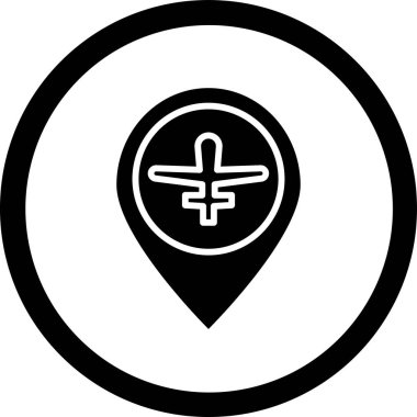 konum simgesi, vektör çizimi