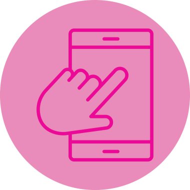 parmakla dokun jest simgesi ana hat biçiminde