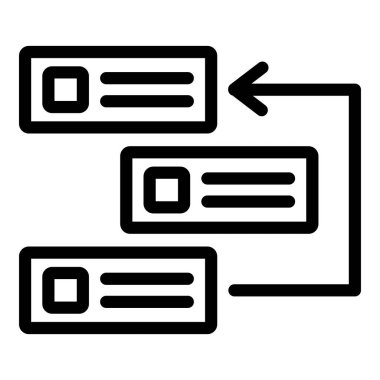 veri paylaşım hattı ikon vektör illüstrasyonu