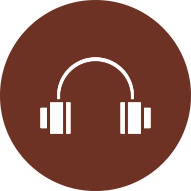 Kulaklık ikonu. Basit resimleme